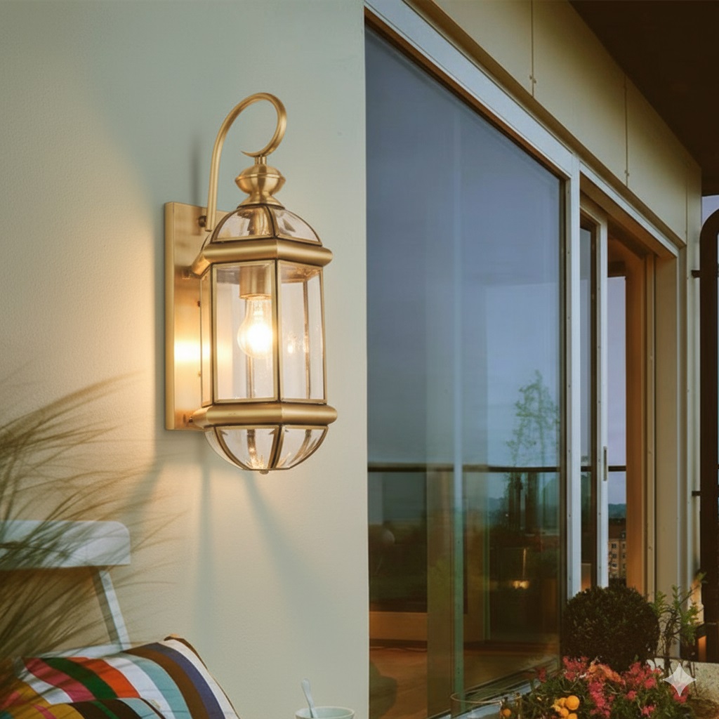 Đèn Trang Trí Vách Tường Ngoài Trời Bằng Đồng VD6007S