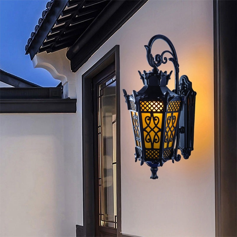 Đèn vách cổ điển ngoài trời VNT6322 ánh sáng vàng