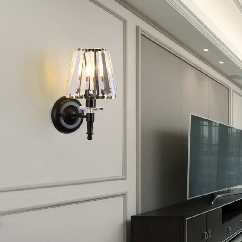 Mẫu đèn trang trí phòng khách - Đèn ốp tường pha lê VPL41