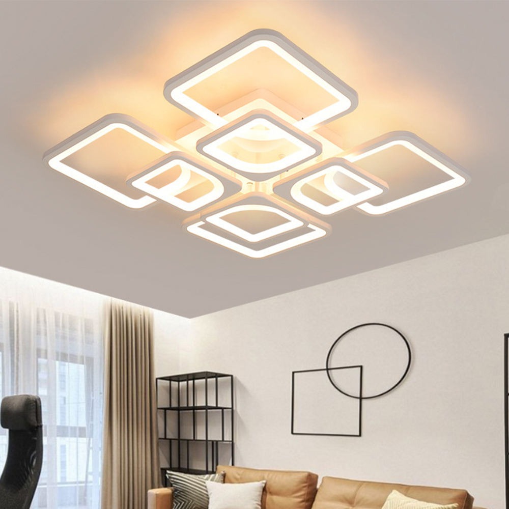 Đèn LED ốp trần vuông trang trí phòng khách