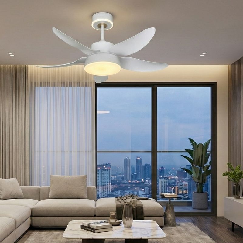 Quạt Trần 5 Cánh Có Đèn Trang Trí Phòng Khách Đẹp DQ6166