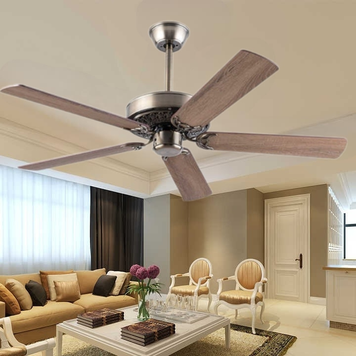 Quạt trần 5 cánh gỗ không đèn cổ điển QVifa604