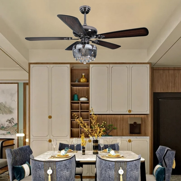 Đèn Quạt Trần 5 Cánh Gỗ Giá Tốt Qvifa110