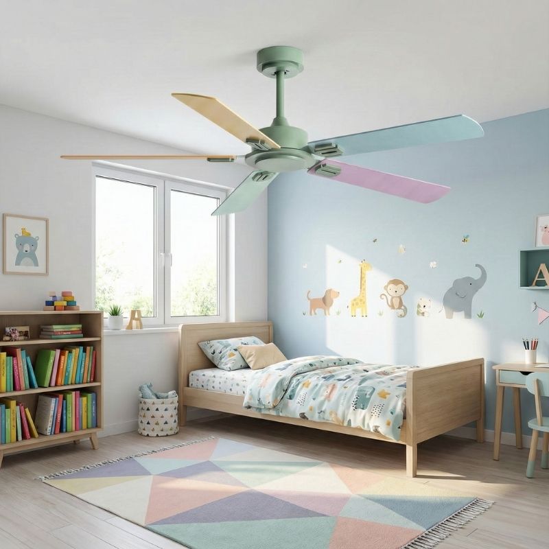 Quạt Trần 5 C&aacute;nh Gỗ Trang Tr&iacute; Ph&ograve;ng Trẻ Em DQ6180