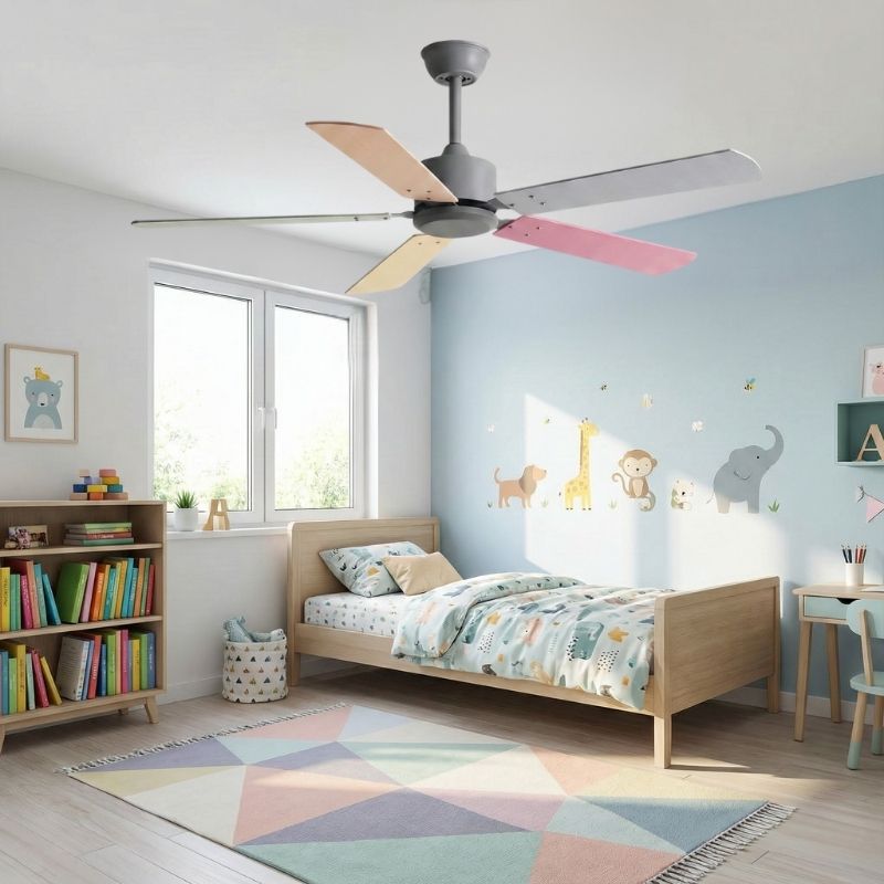 Quạt Trần 5 C&aacute;nh Gỗ Trang Tr&iacute; Ph&ograve;ng Trẻ Em DQ6181