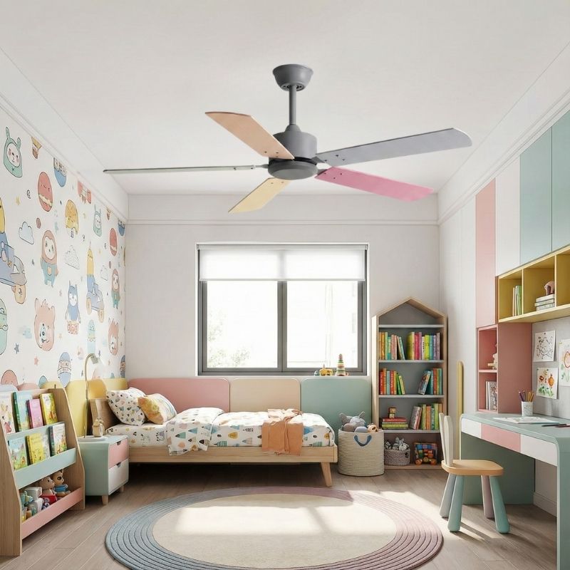 Quạt Trần 5 C&aacute;nh Gỗ Trang Tr&iacute; Ph&ograve;ng Trẻ Em UDQ6181