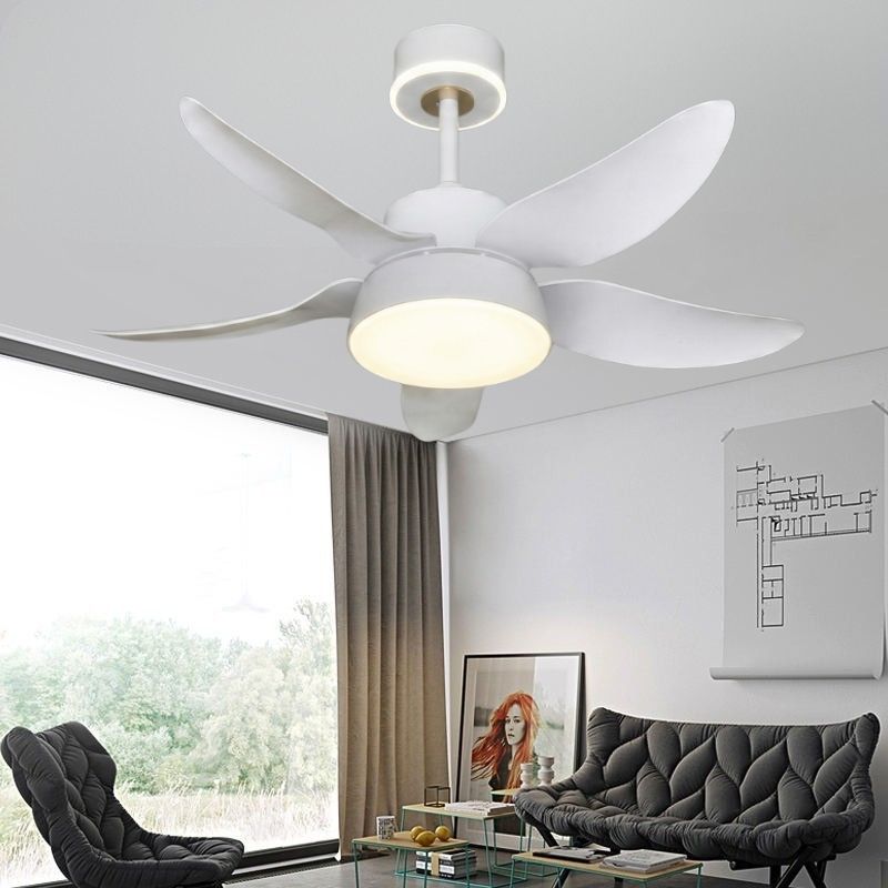 Quạt Trần 5 Cánh Nhựa ABS Có Đèn Trang Trí Phòng Khách Chung Cư DQ6166