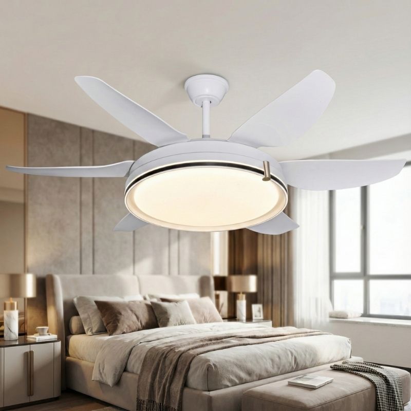 Quạt Trần 6 Cánh Có Đèn LED Trang Trí Phòng Ngủ DQ6163