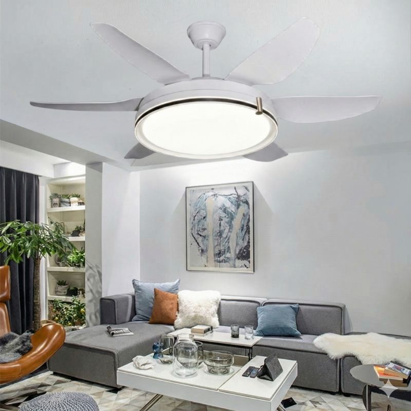 Quạt Trần 6 cánh Trang Trí Phòng Khách Căn Hộ Chung Cư UDQ6167