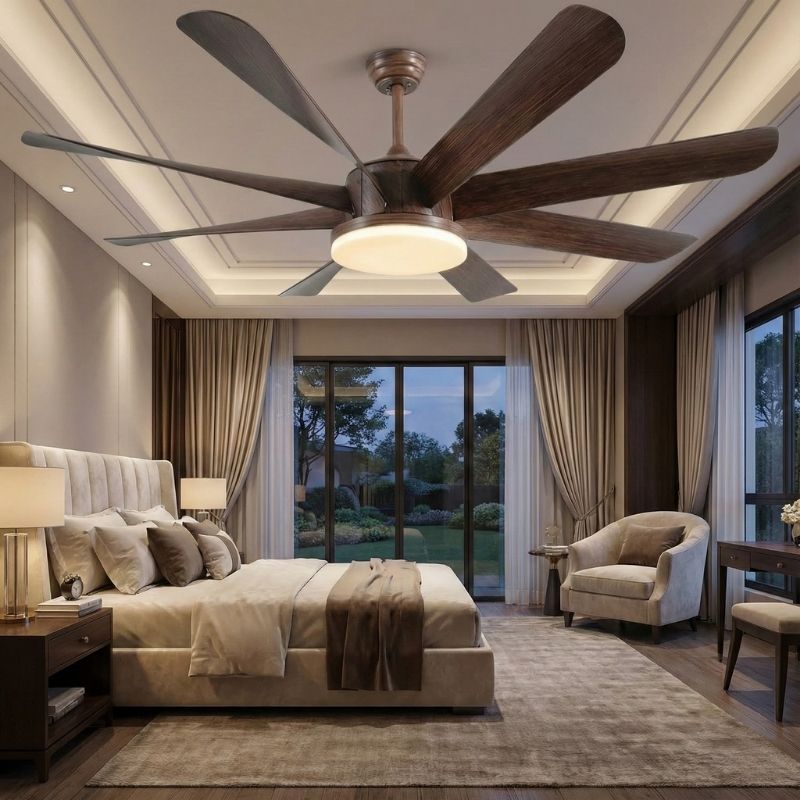 Quạt Trần 8 c&aacute;nh Trang Tr&iacute; Ph&ograve;ng Ngủ DQ6188