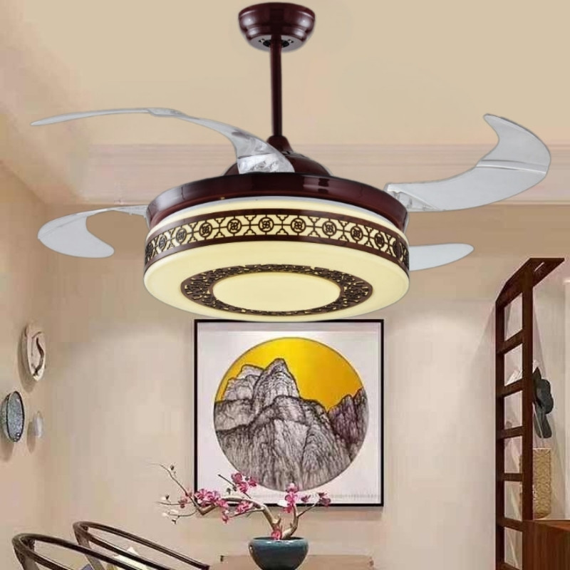 Mẫu đèn quạt cánh xếp đẹp DQ8008