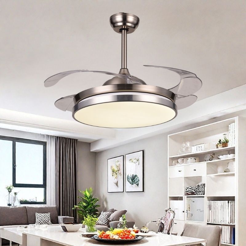 Quạt trần cánh xếp trang trí bàn ăn QT4256