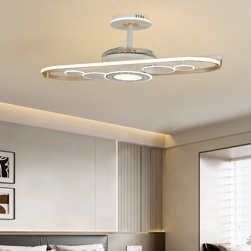 Quạt trần c&aacute;nh xếp trang tr&iacute; ph&ograve;ng ăn hiện đại QT9720