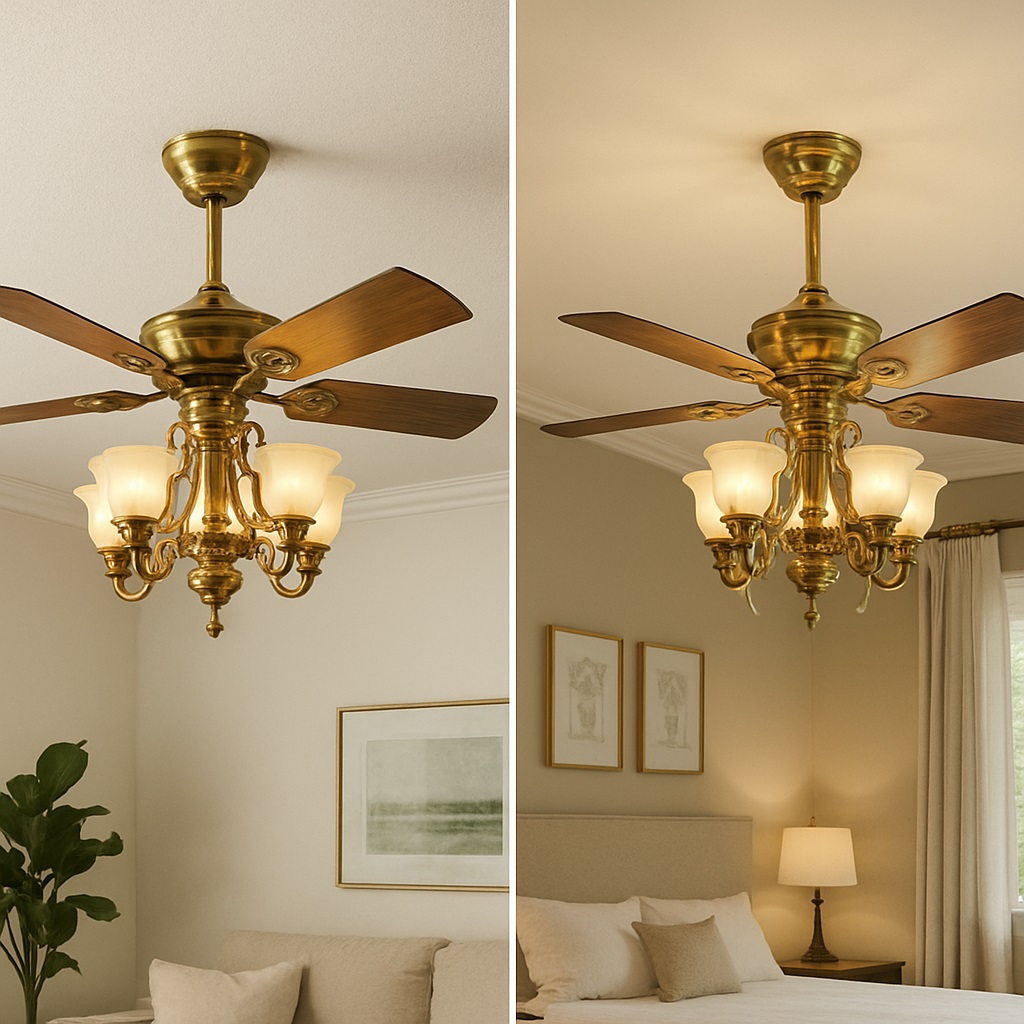 Quạt trần đèn trang trí tân cổ điển