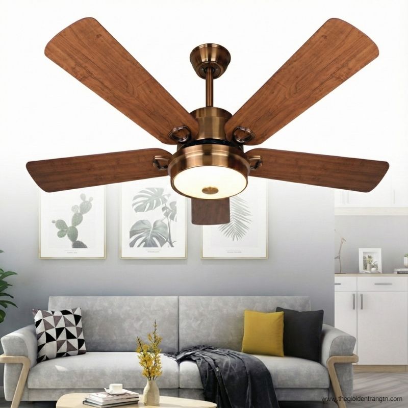 Quạt Trần Đ&egrave;n Trang Tr&iacute; Ph&ograve;ng Kh&aacute;ch QT2099