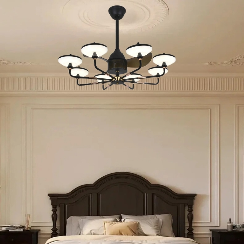 Quạt trần đèn led trang trí phòng ngủ QD5195