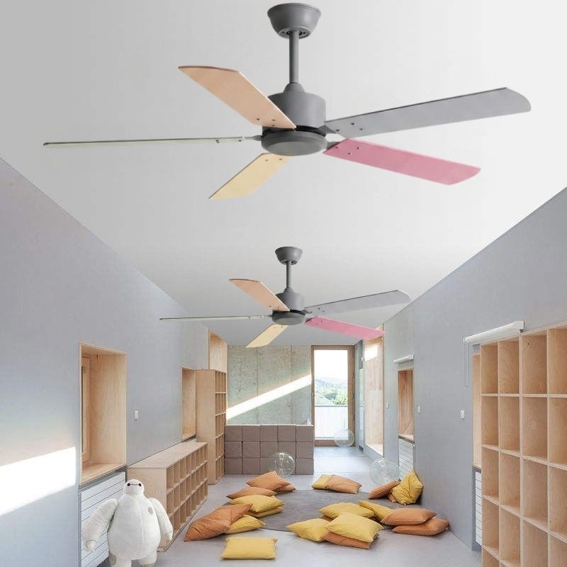 Quạt trần ph&ograve;ng ngủ trẻ em nhiều m&agrave;u sắc DQ6181
