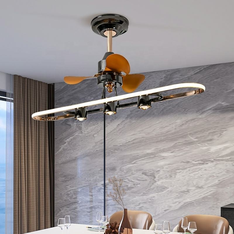 Quạt Trần Trang Tr&iacute; Ph&ograve;ng Ăn C&oacute; Đ&egrave;n LED Spotligh QT1112