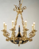 Đèn Chùm Nến Thân Đồng Cao Cấp KH-DCD0427T8 Ø650