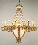 Đèn Chùm Nến Thân Đồng Tân Cổ Điển KH-DCD8121T24 Ø1050