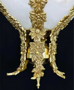 Đèn Chùm Thân Đồng Chao Đá Tân Cổ Điển KH-DCD8121T16 Ø800