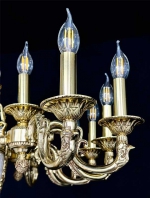 Đèn Chùm Đồng Nến Tân Cổ Điển KH-DCD8121T6 Ø600