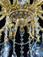 Đèn Chùm Nến Pha Lê Thân Đồng KH-DCD2301T10 Ø850