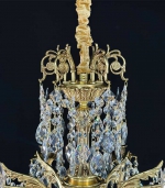 Đèn Chùm Đồng Pha Lê Nến Trang Trí Phòng Ăn KH-DCD2301T6 Ø530