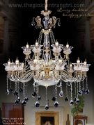 đèn chùm pha lê nến CN6605-18, đèn trang trí, den trang tri, thế giới đèn trang trí