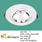 Đèn LED Âm Trần Chiếu Điểm Xoay Góc 24 độ 9W UAT146 Ø85