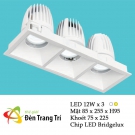 Đèn LED Âm Trần Chiếu Điểm Góc 45 độ 36W UAT150