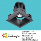 Đèn LED Âm Trần Chiếu Điểm Góc 45 độ 12W UAT152