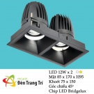 Đèn LED Âm Trần Chiếu Điểm Góc 45 độ 24W UAT153