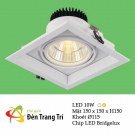 Đèn LED Âm Trần Chiếu Điểm Xoay Góc 24 độ 10W UAT98