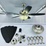 Quạt Trần 5 Cánh Gỗ Có Đèn KH-QT57 Ø1320