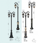 Đèn Trụ Cao Trang Trí Sân Vườn EU-TRỤ 334 H4400