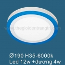 Đèn Led Gắn Nổi 2 Màu LN6282