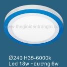 Đèn Led Gắn Nổi 2 Màu LN6283