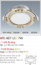 Đèn LED Âm Trần 1 Màu 7W AFC 427 Ø90