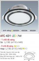 Đèn LED Âm Trần 1 Màu 7W AFC 431 Ø90