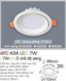 Đèn Downlight LED Đổi Màu 7W AFC 434 Ø85