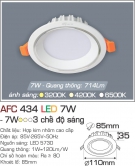 Đèn Downlight LED 7W AFC 434 Ø85
