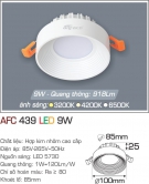 Đèn Downlight LED 9W AFC 439 Ø85