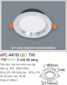 Đèn LED Âm Trần Thạch Cao 1 Màu 7W AFC 441B Ø80