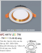 Đèn LED Âm Trần Thạch Cao 3 Màu 7W AFC 441V Ø80