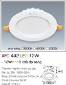 Đèn LED Âm Trần Thạch Cao 3 Màu 12W AFC 442 Ø115