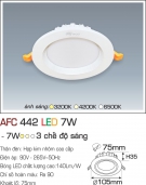 Đèn LED Âm Trần Thạch Cao 3 Màu 7W AFC 442 Ø75