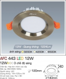 Đèn Led Âm Trần Đổi Màu AFC 443 12W Ø120