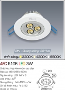 Đèn Mắt Ếch LED 3W AFC 510B Ø70