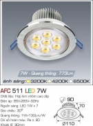 Đèn Mắt Ếch LED 7W AFC 511 Ø90